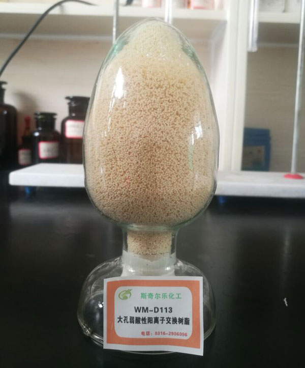 WM-D113   大孔弱酸性苯烯酸系阳离子交换树脂